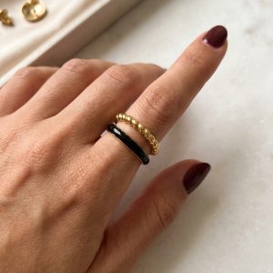 Anillo Ébano Dorado