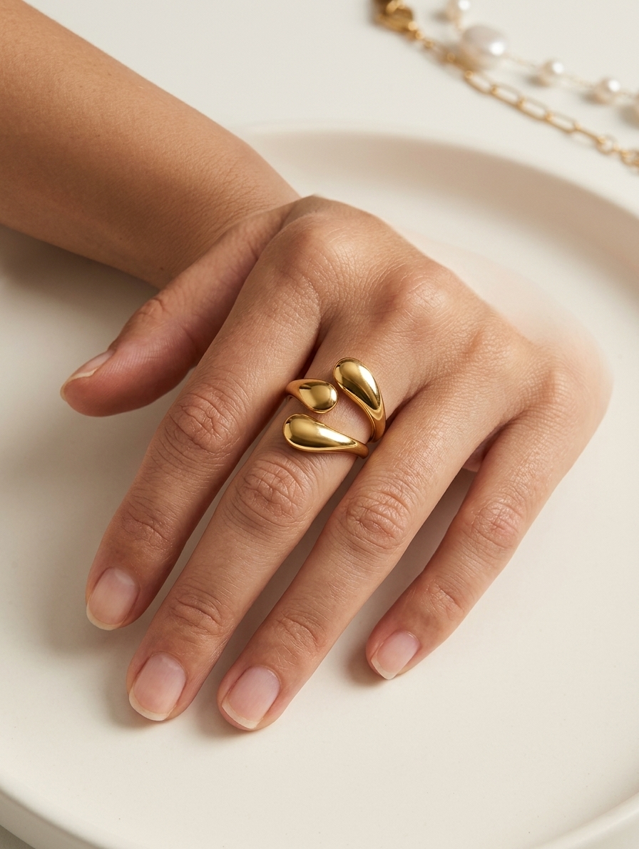 Anillo Doble Gota