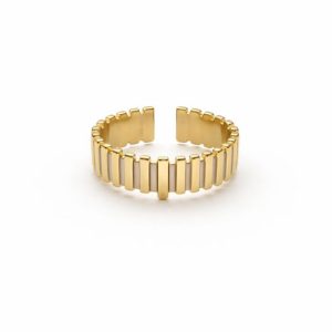 Anillo Rayada Dorado