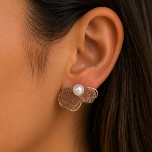 Pendientes Flor Perla