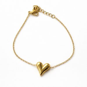 Pulsera Corazón Dorado