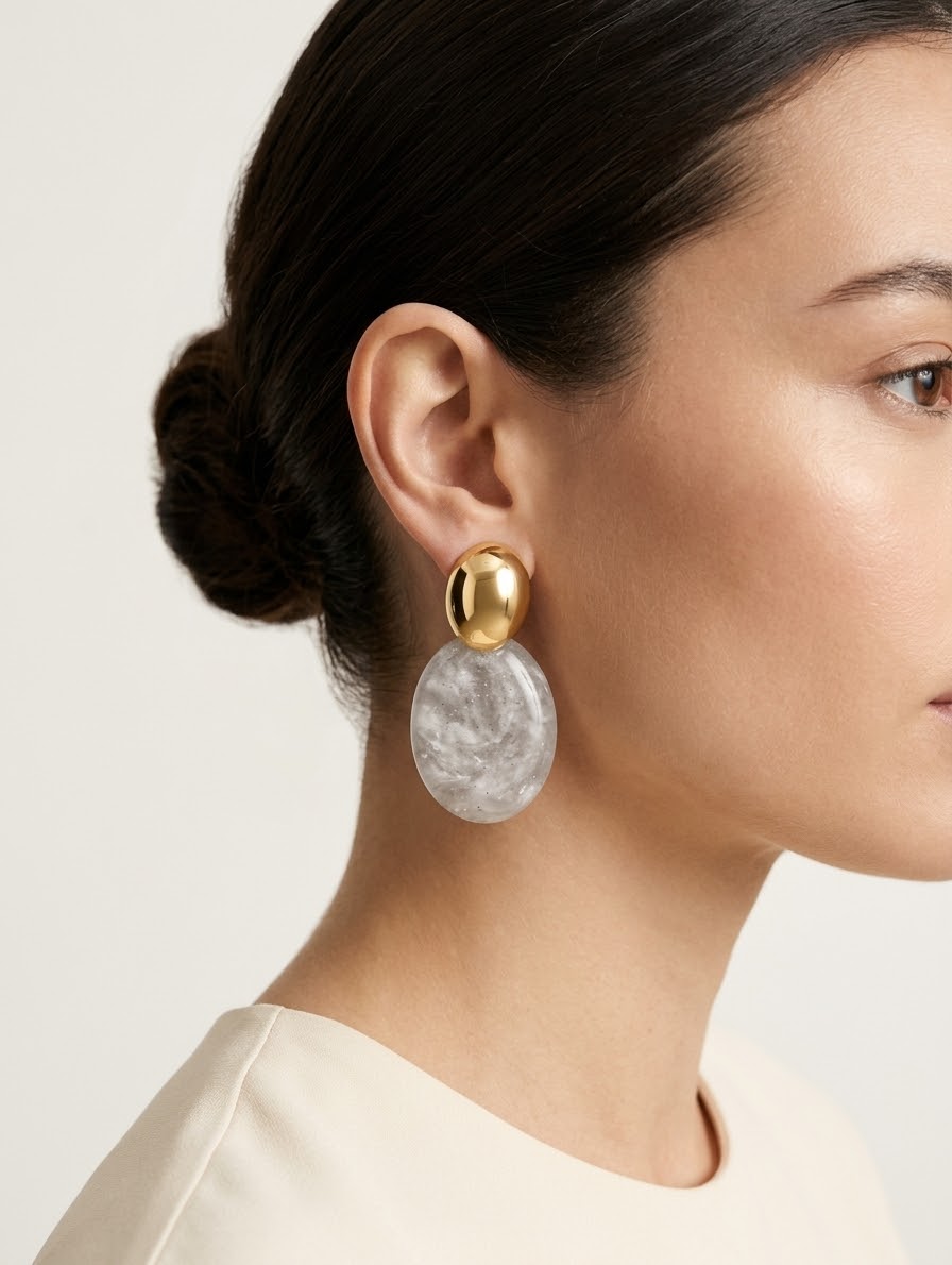 Pendientes Aura blanco