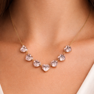 Collar Corazones Rosa