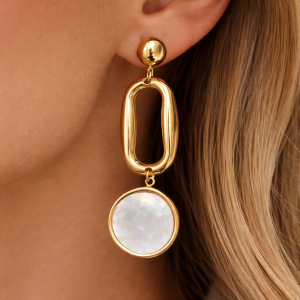 Pendientes Aura Nácar