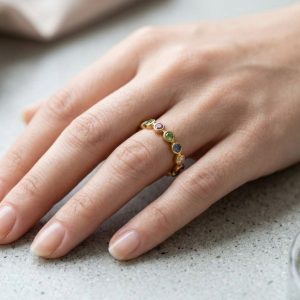 Anillo Arcoíris Dorado